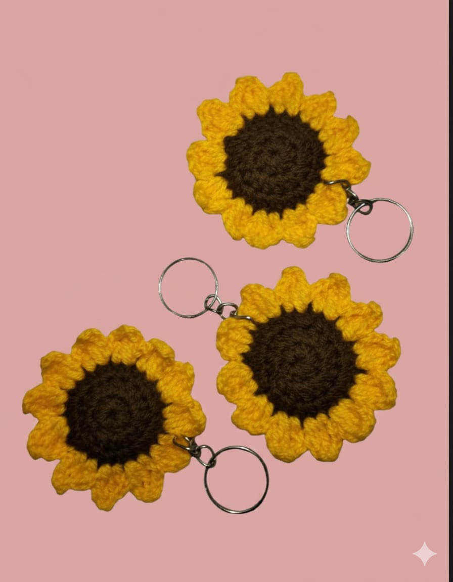 Sunflower keychain