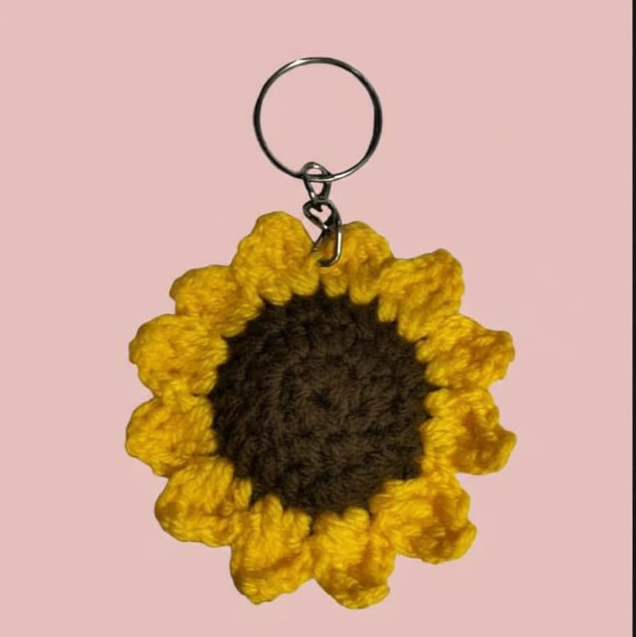 Sunflower keychain
